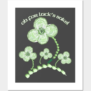 Oh for luck's sake! Pickleball clover. by Pickleball ARTwear Posters and Art